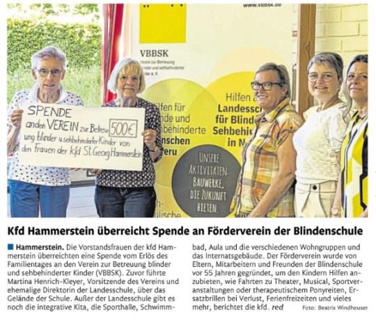 Spende der KFD Hammerstein